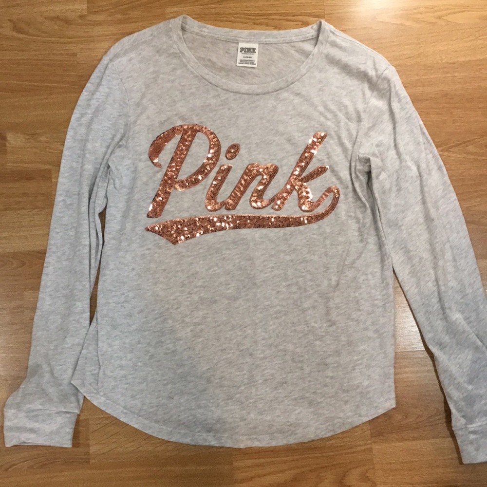 Long sleeve sequin Pink shirt